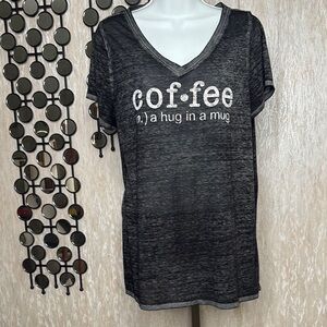 State of Mind Charcoal Coffee V-Neck Tee